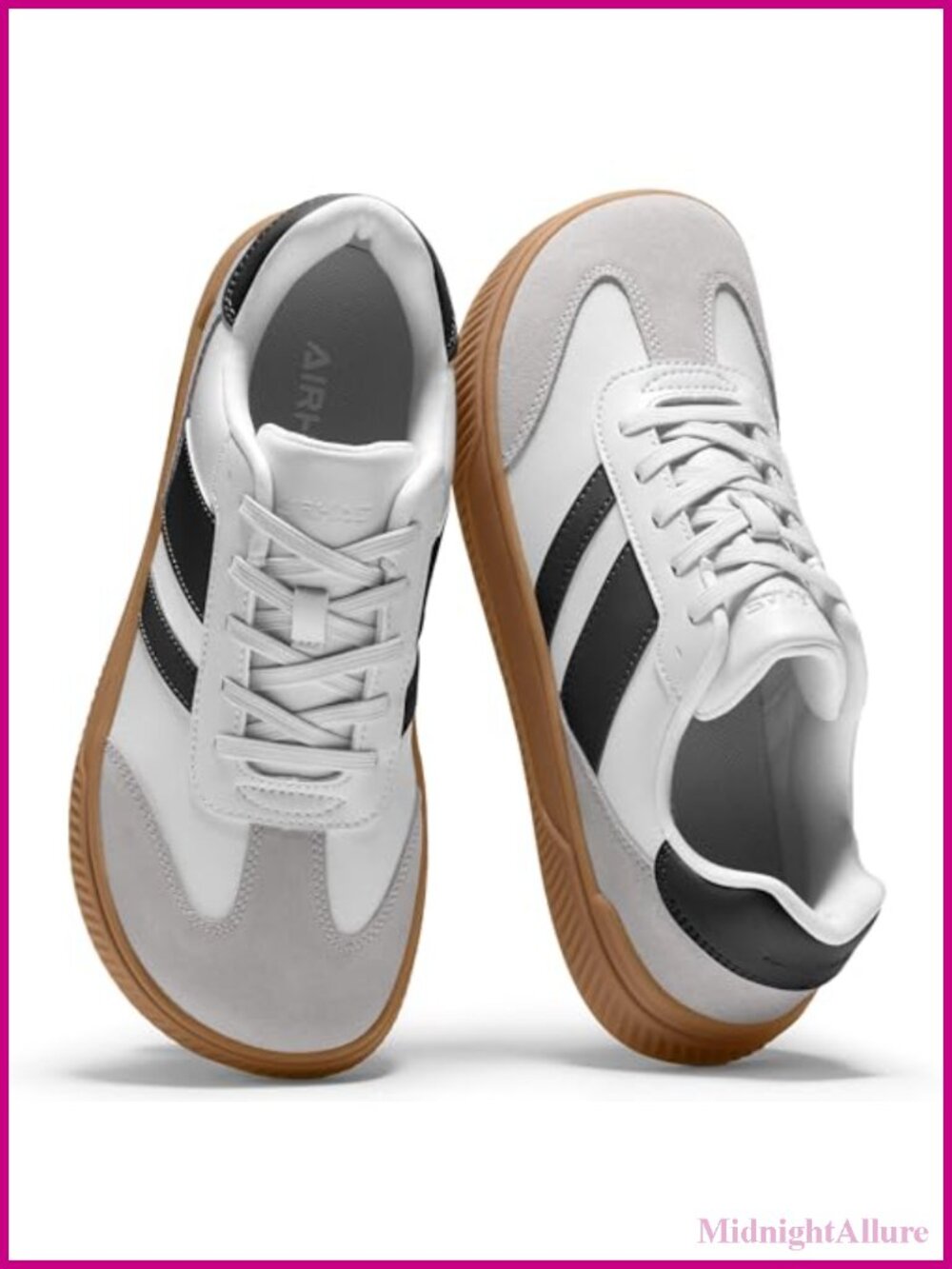 Women's Barefoot Sneakers Zero Drop Wide Toe Box Vegan Leather Walking Shoes